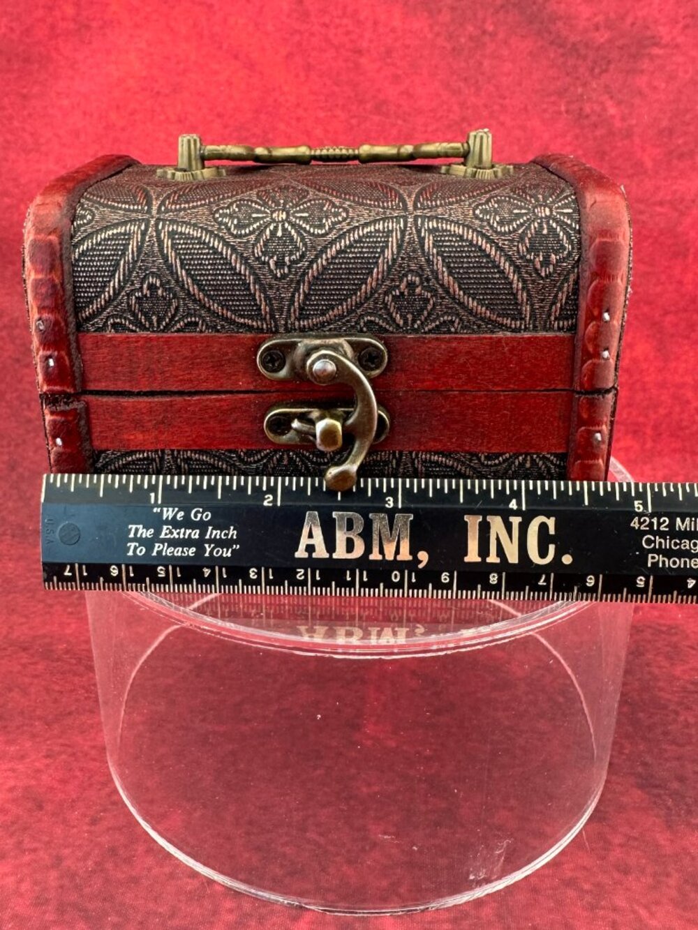 VINTAGE STYLE WOODEN JEWELRY OR TRINKET KEEPSAKE STRAGE DECORATIVE BOX - Picture 9 of 11